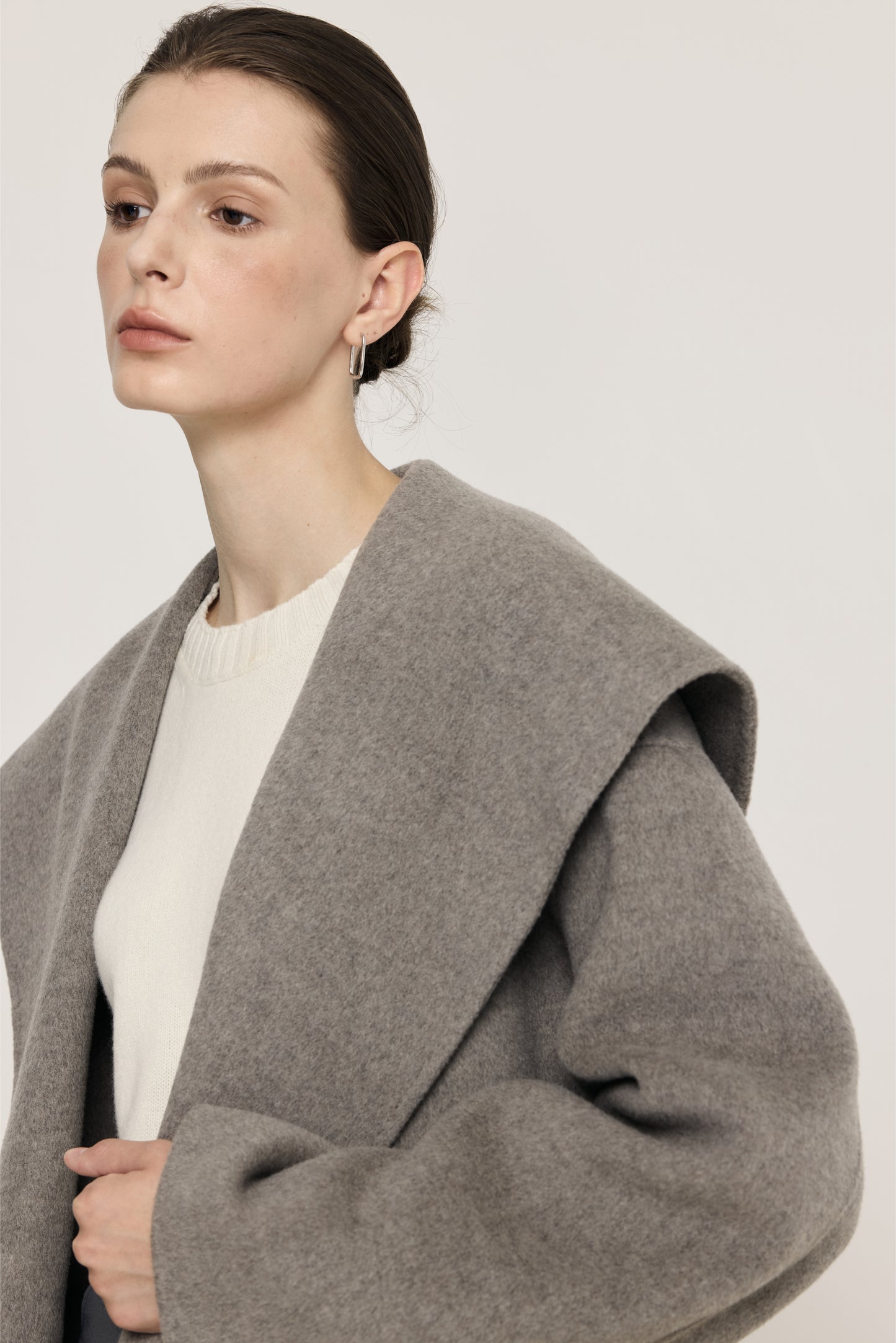 Blair Grey Cashmere Blend Wrap Coat