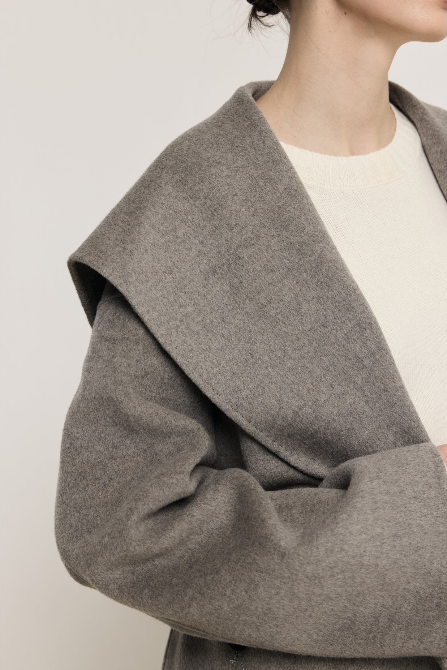 Blair Grey Cashmere Blend Wrap Coat
