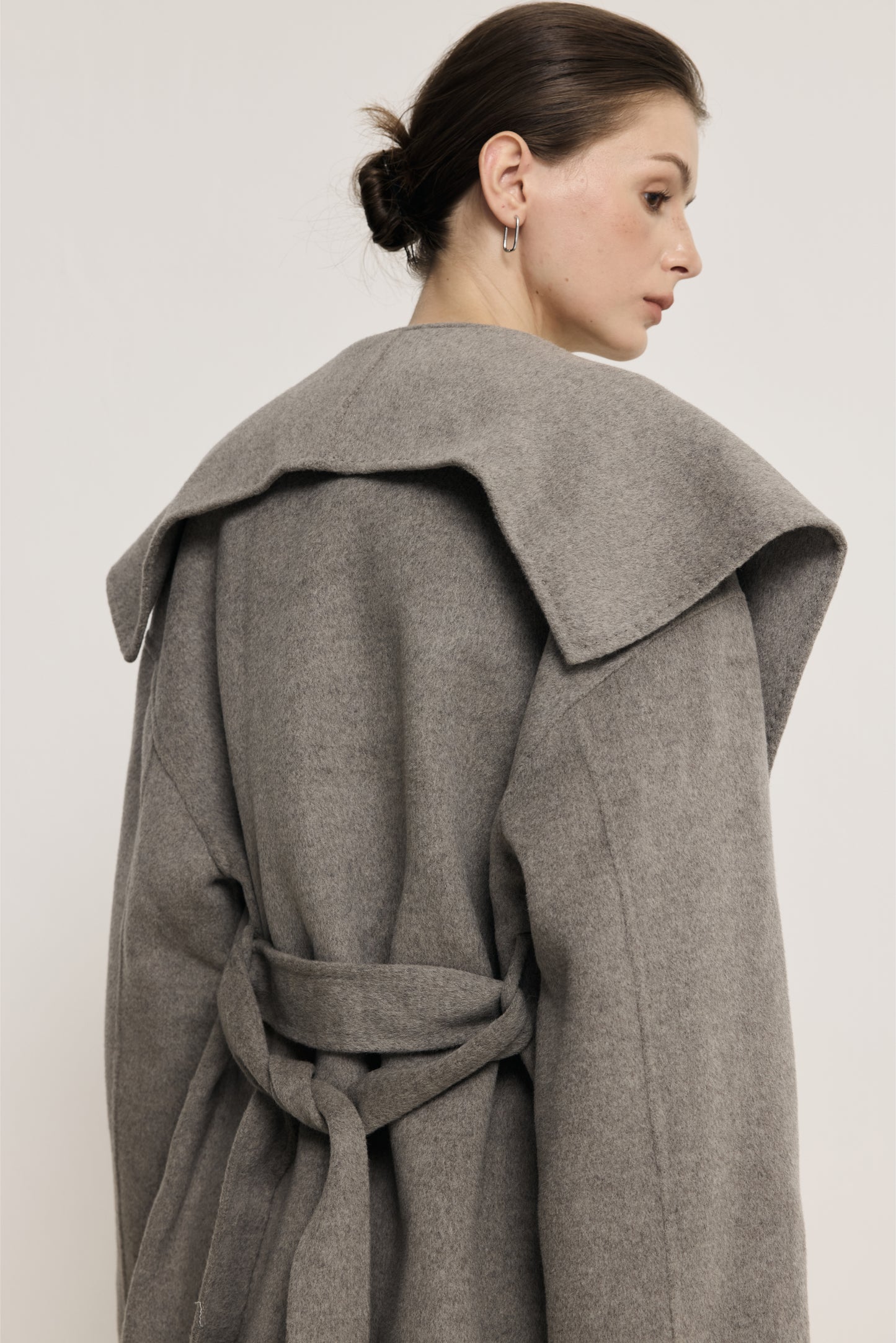 Blair Grey Cashmere Blend Wrap Coat