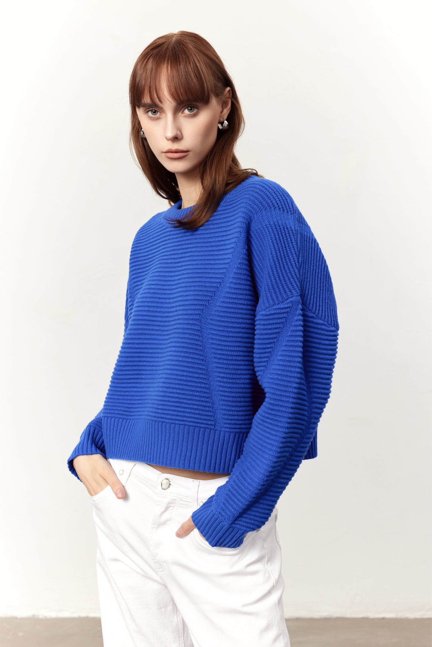 Campbell Navy Wool Sweater