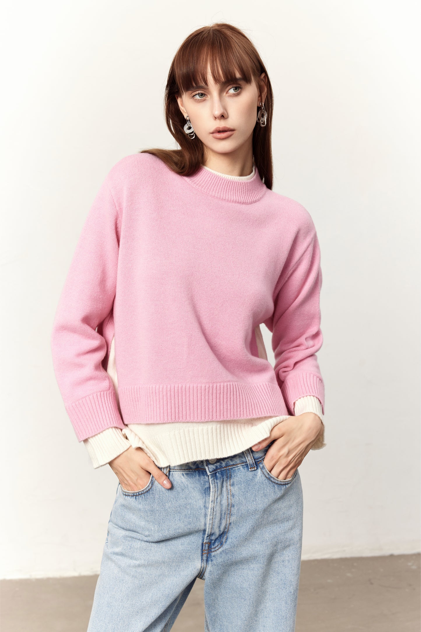 Chase Pink Wool Sweater