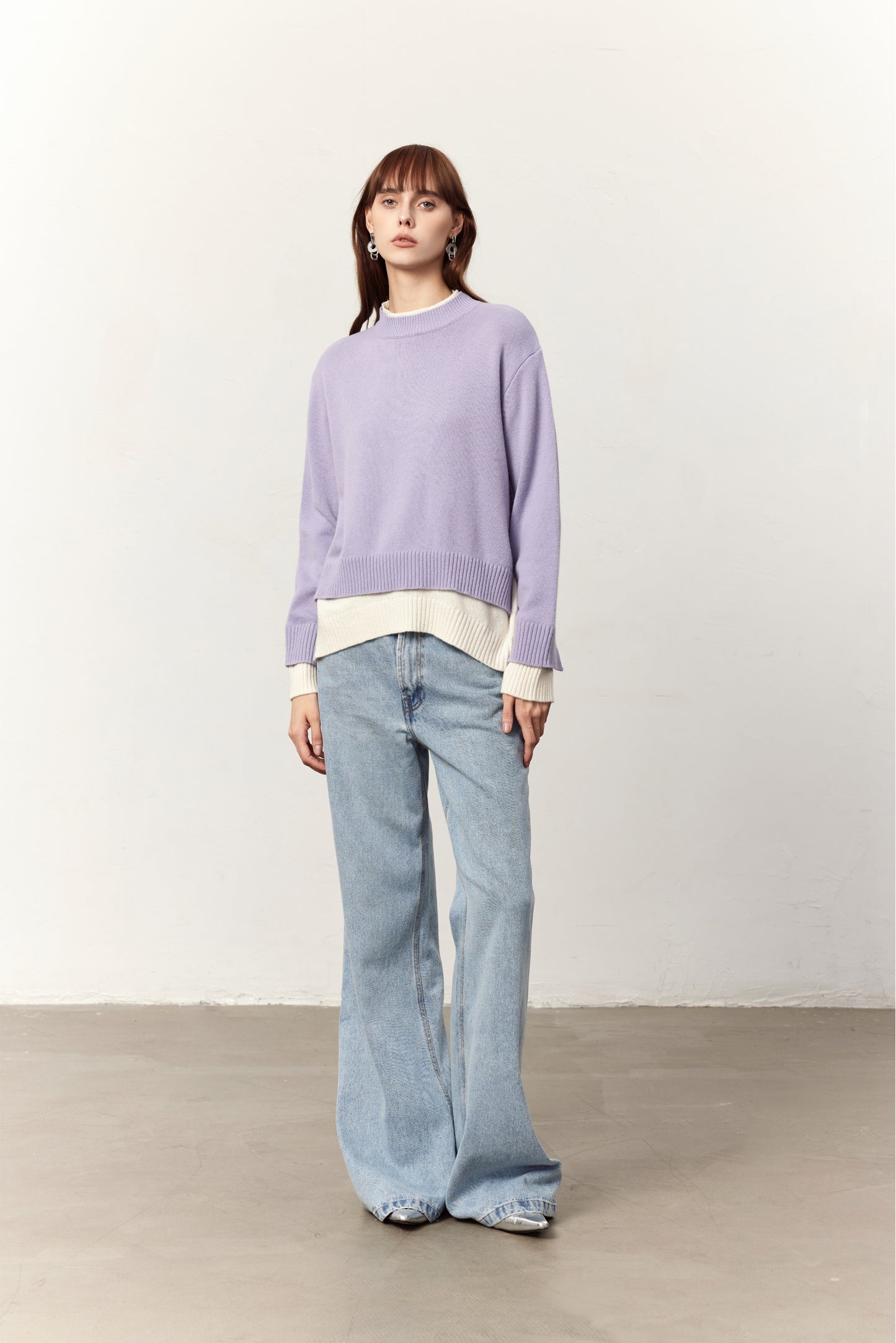 Chase Purple Wool Sweater