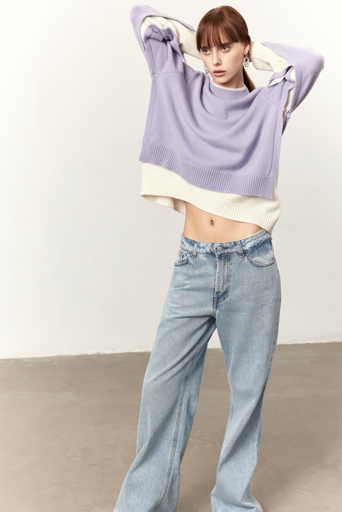 Chase Purple Wool Sweater