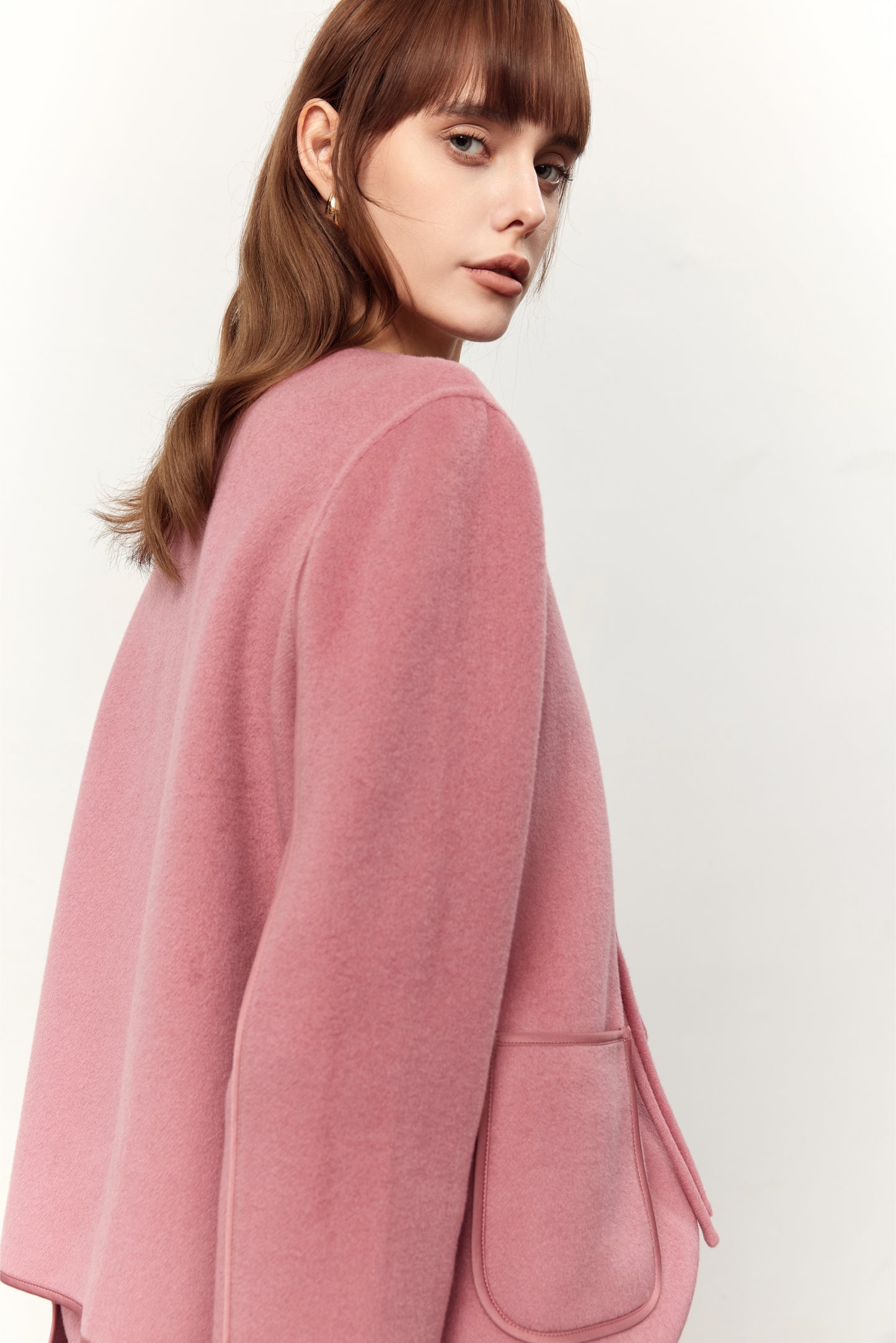 Jordan Pink Cashmere Blend Coat