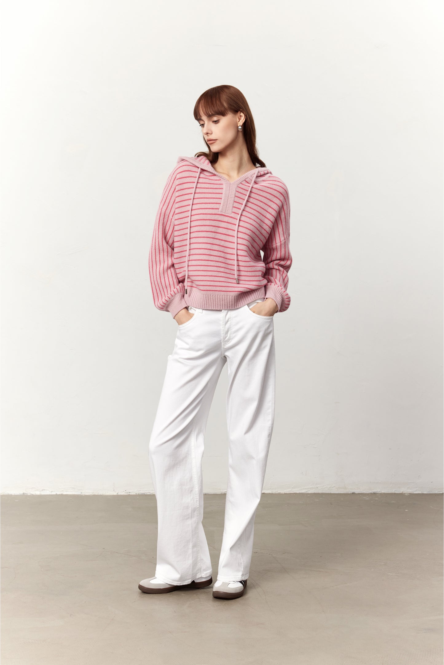 Kai Pink Striped Hoodie