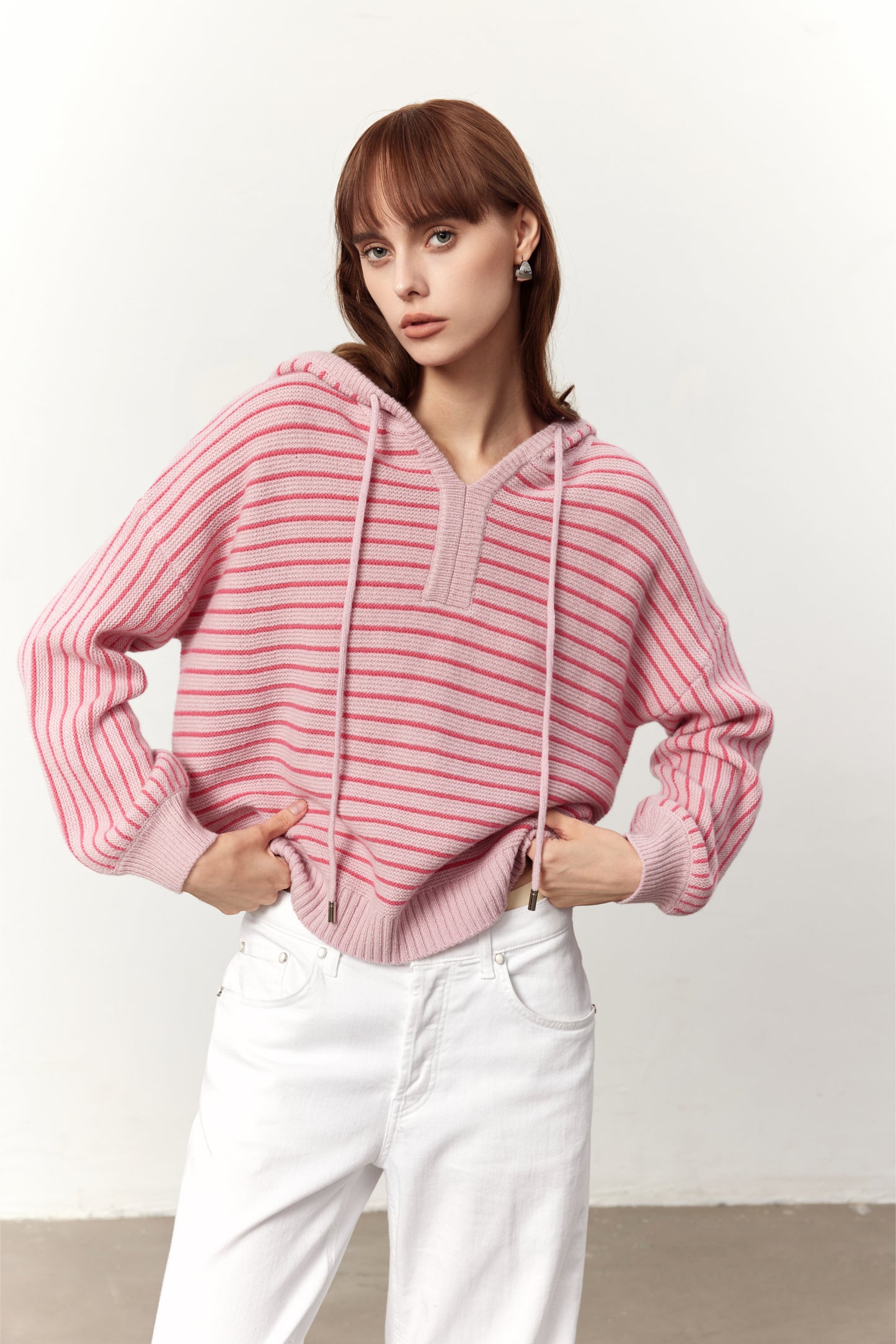 Kai Pink Striped Hoodie
