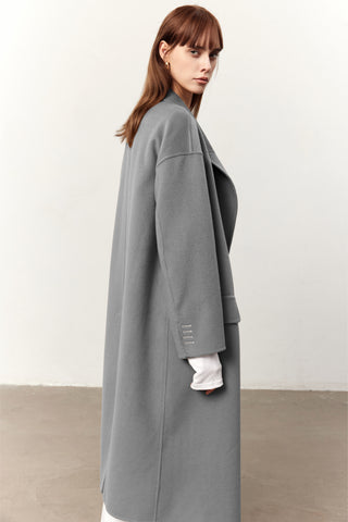 Ainsley Grey Cashmere Blend Long Coat