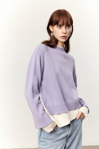 Chase Purple Wool Sweater