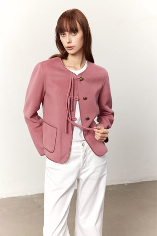 Jordan Pink Cashmere Blend Coat