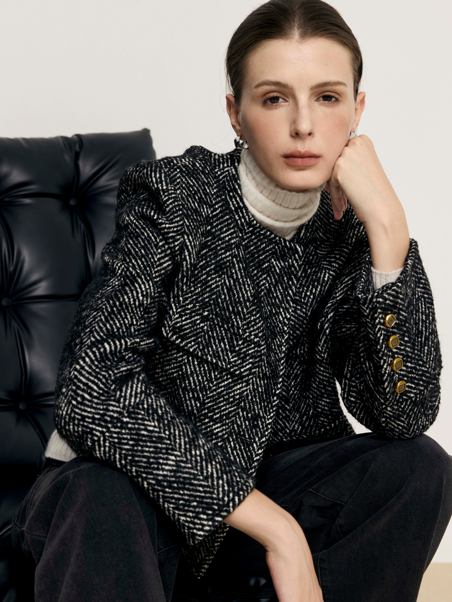 Zoe Grey Wool Blend Coat